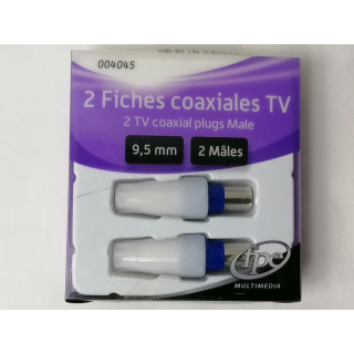 2 cartões coaxiais TV padronizada