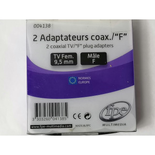 Adaptadores multimedia FPC 2 adaptador de enchufe de TV / F coaxial