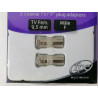 Adaptadores multimedia FPC 2 adaptador de enchufe de TV / F coaxial