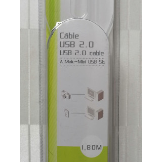 Omenex 491307 Câble USB 2.0 A Mâle-Mini USB 1,8 m