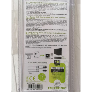 Omenex 495521 cabo Ethernet RJ45 Ultra-End 5 M Cat 6
