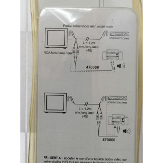 Câble péritel 2 RCA fem. stéréo
