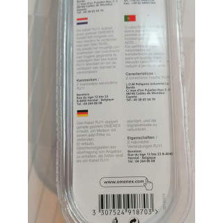 Omenex 491870 RJ11 / RJ11 Cable Cat 5 2m