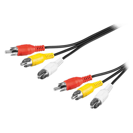 Omenex 491424 Cavo audio video 3 RCA 1,80 m