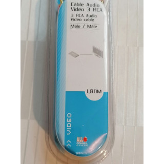 Omenex 491424 Video Audio Cabo 3 RCA 1,80 m