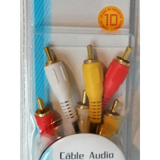 Omenex 491424 Video Audiokabel 3 RCA 1,80 m
