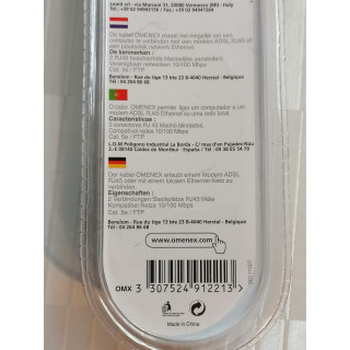 Omenex 491221 RJ45 Cable 2 M azul