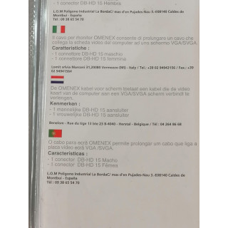 Omenex 491451 Extensión para la pantalla VGA / SVGA