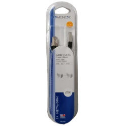 RJ45 Cabo direito / blindado 2m preto Omenex 491240
