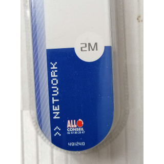 RJ45 Cabo direito / blindado 2m preto Omenex 491240