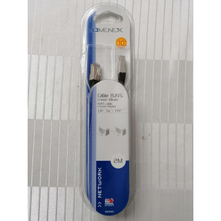 Cable RJ45 derecha / blindado 2m negro Omenex 491240