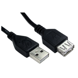 Omenex 491315 USB 2.0 AA M / F 5 M Black Extension