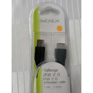 Omenex 491315 USB 2.0 AA M / F 5 M extensión negra