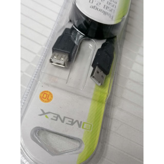 Omenex 491315 USB 2.0 AA M / F 5 m Estensione nera