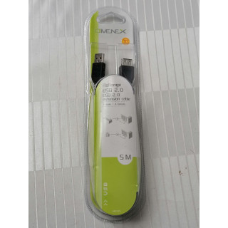 Omenex 491315 USB 2.0 AA M / F 5 M extensión negra