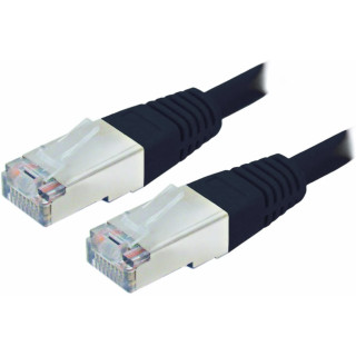 Cavo RJ45 a destra / schermato 2m nero - Omenex 491220