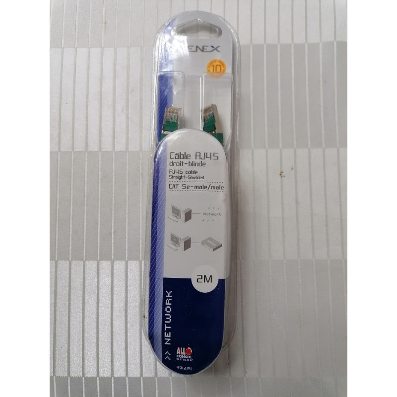 Omenex 491224 RJ45 Cable derecho / blindado 2m verde