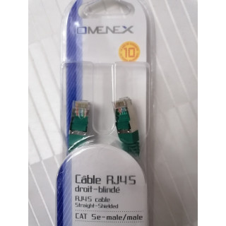 Omenex 491224 RJ45 Cable derecho / blindado 2m verde