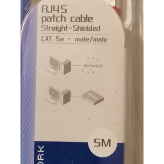 Omenex 491225 Câble RJ45 5 M Rouge
