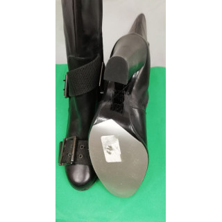 Retro-Stiefel Rodolphe Menudier schwarze Gurte