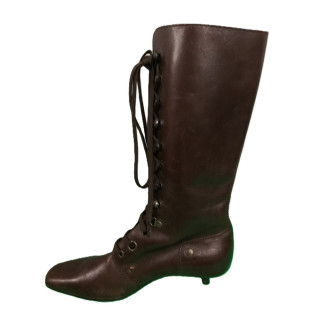 Maliparmi retro laço botas retrô modelo st04 marrom