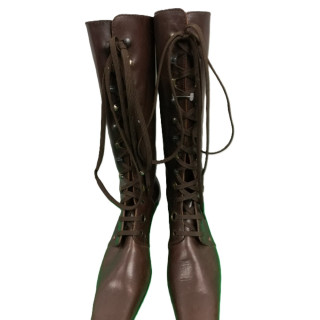 Lace Boots MaliParmi Retro Model St04 Brown