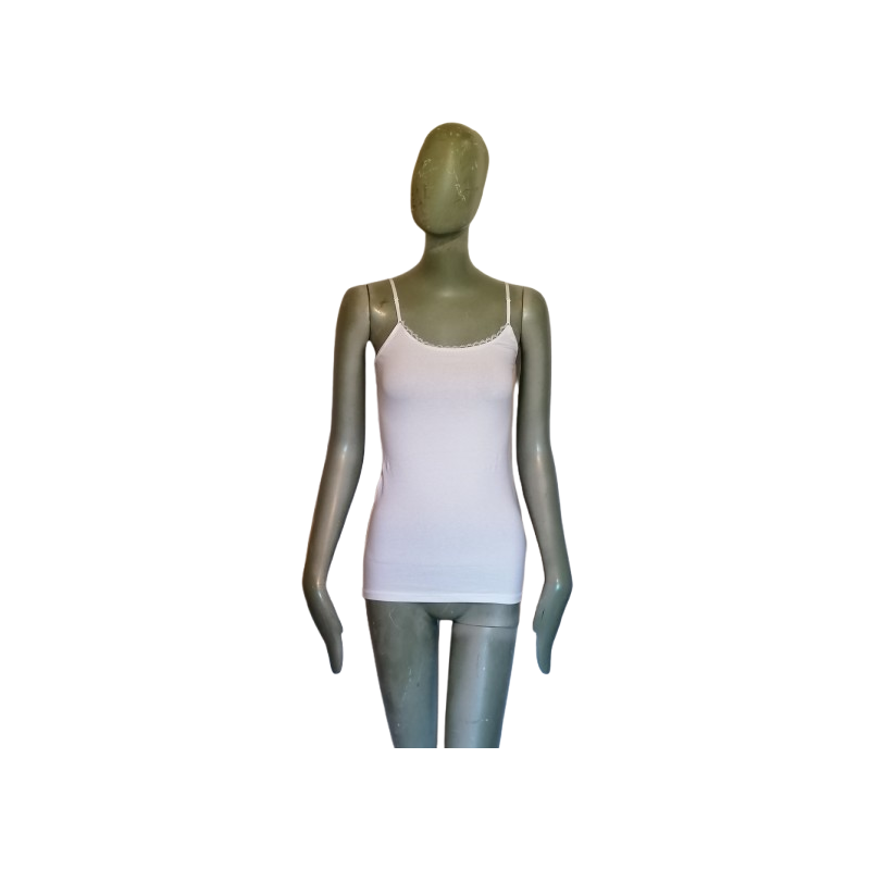 Lily of the Valley tank top with embroidery