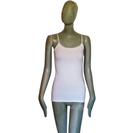 Lily of the Valley tank top with embroidery