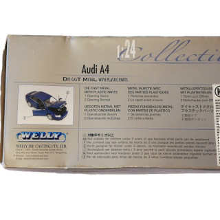 AUDI A4 Blaue Die Gussmetall 1: 24 ° Ref 74153-A
