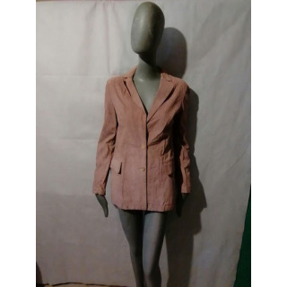 Chaqueta de cuero Ruffo Estilo acanalado de terciopelo