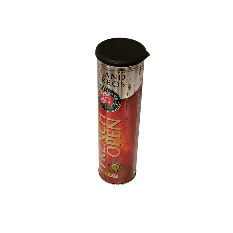 Tubo de metal 4 pelotas de tenis Roland Garros French Open