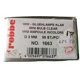 Box of 50 colourless mini-Ampoules Robbe 1663