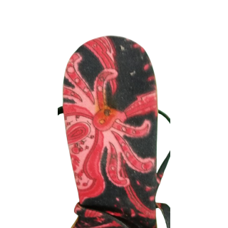 Sandalen met ingekleden hakken