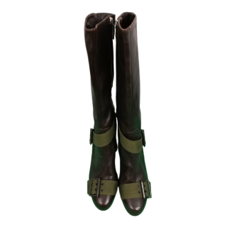 Boots Rodolphe Menudier Green buckles