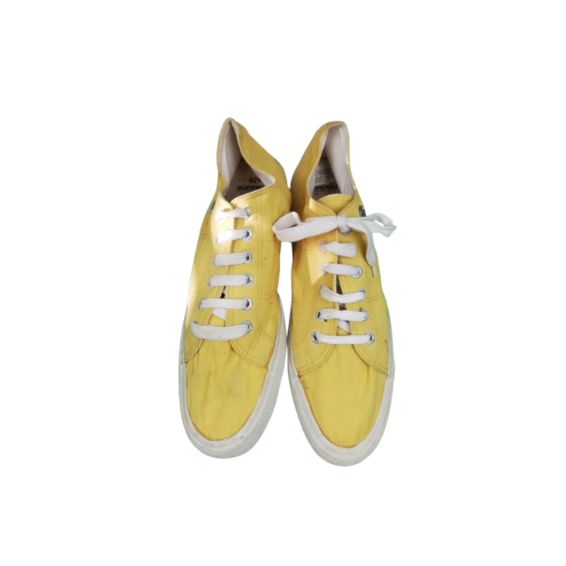 Tênis Superga Lona de estilo amarelo