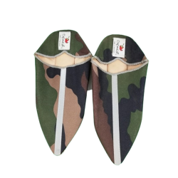 Babouches francis stijl militair